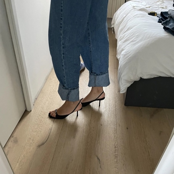 NIB The Row Buckle Sling Crepe de Chine Sandals - Picture 11 of 12